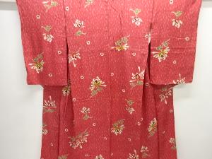 アンティーク　花模様着物